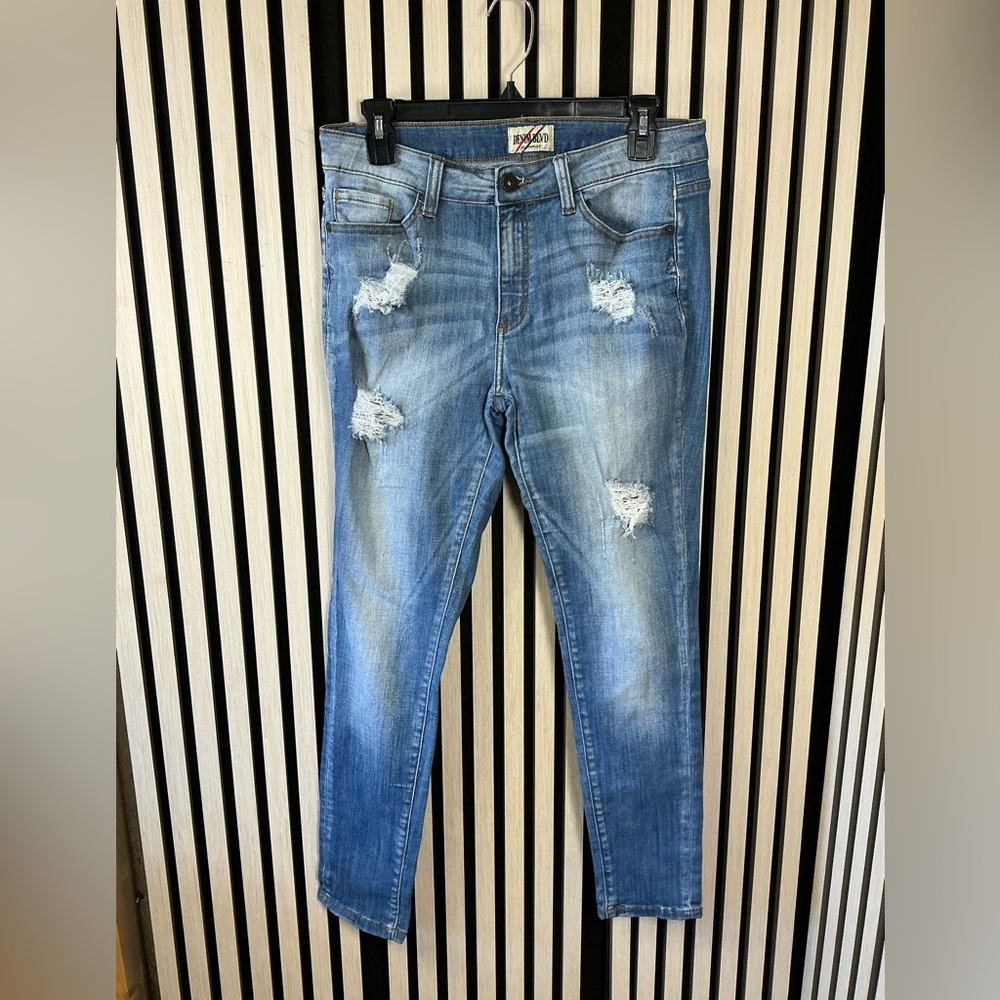 DENIM BLVD Distressed Light Blue Women’s Jeans, Sz 11